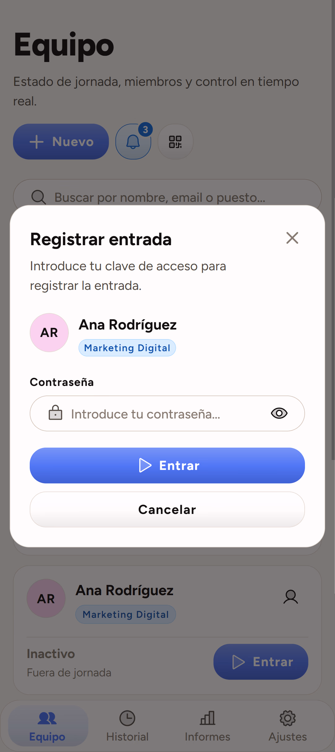Control horario Kloc